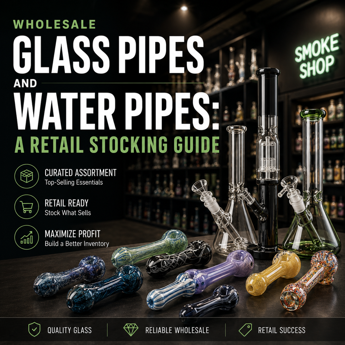 Wholesale Glass Pipes and Water Pipes: A Retail Stocking Guide