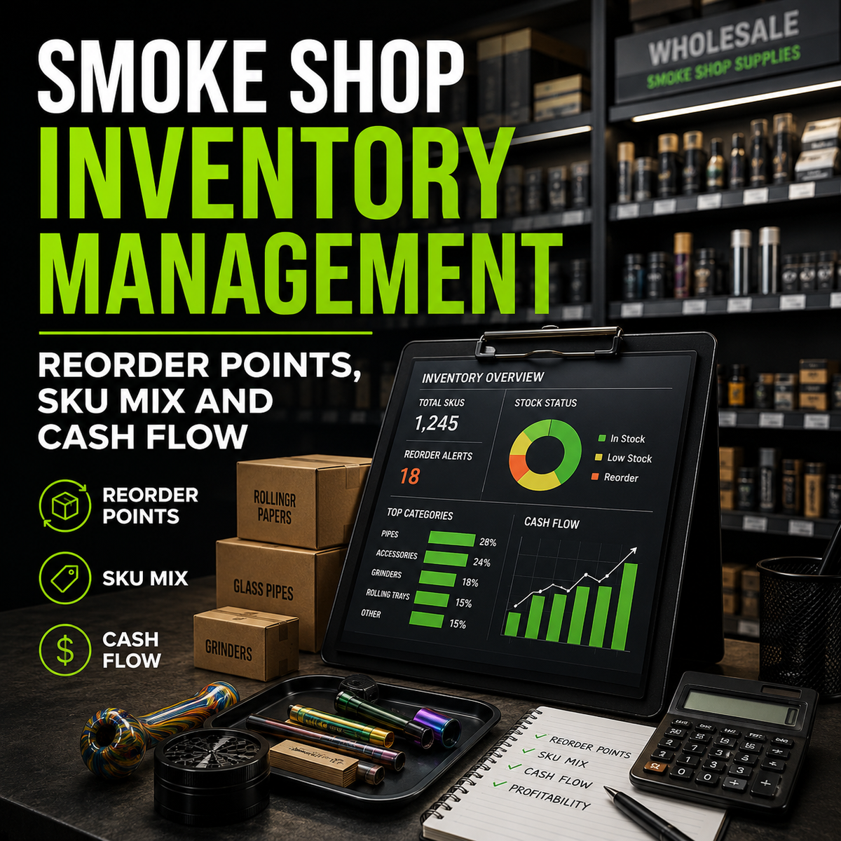 Smoke Shop Inventory Management: Reorder Points, SKU Mix and Cash Flow