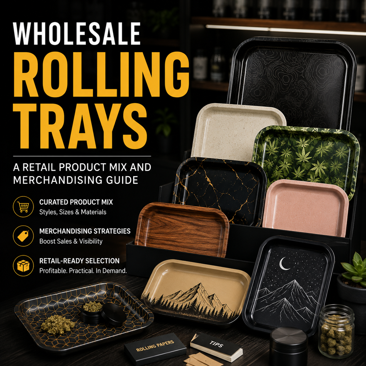 Wholesale Rolling Trays: A Retail Product Mix and Merchandising Guide