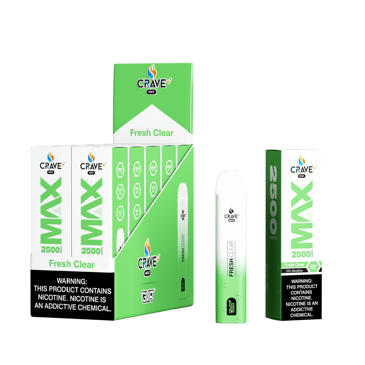 Crave Max Mesh Coil 2500 Puffs Disposable Vape