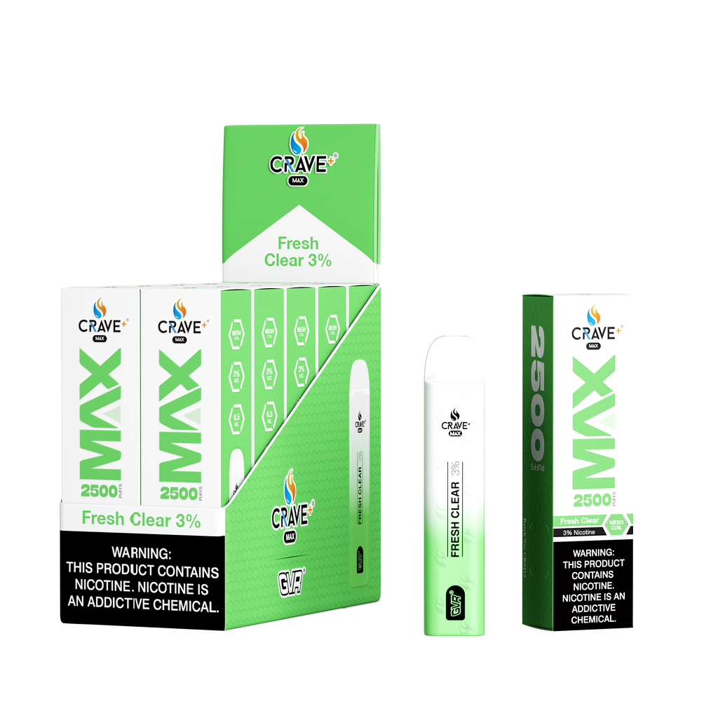 Crave Max Mesh Coil 2500 Puffs Disposable Vape