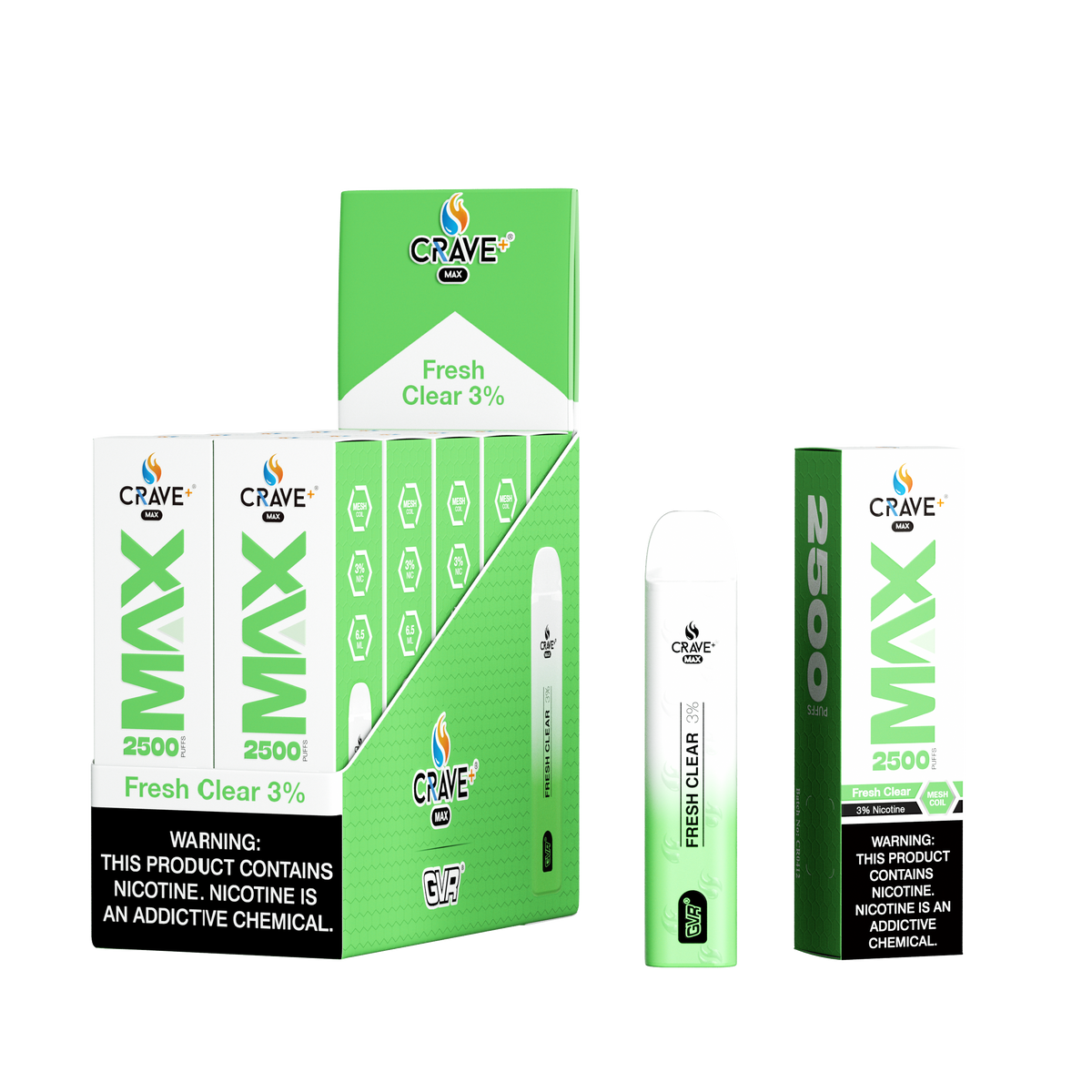Crave Max Mesh Coil 2500 Puffs Disposable Vape