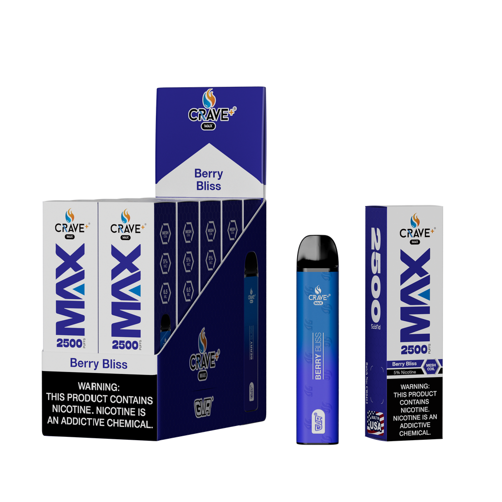 Crave Max Mesh Coil 2500 Puffs Disposable Vape