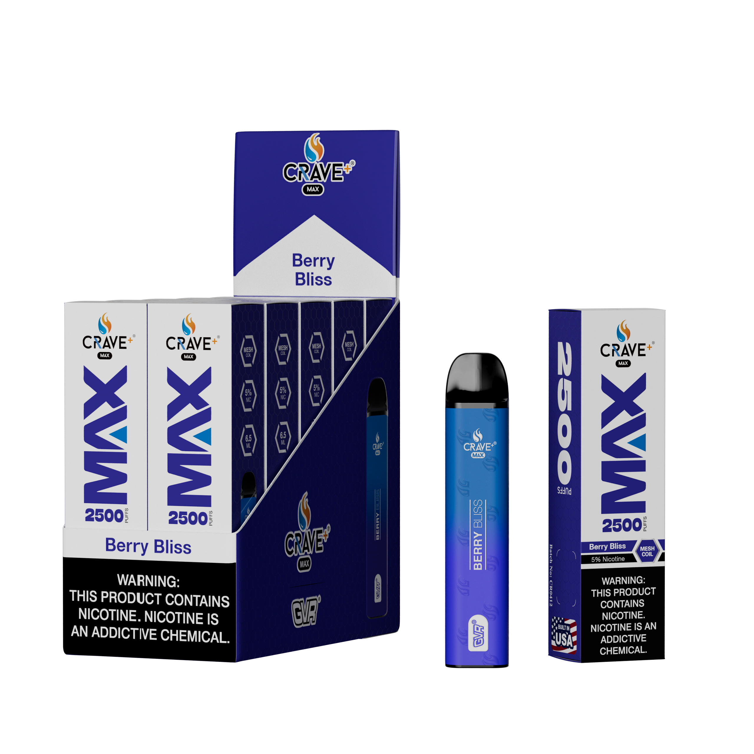 Crave Max Mesh Coil 2500 Puffs Disposable Vape