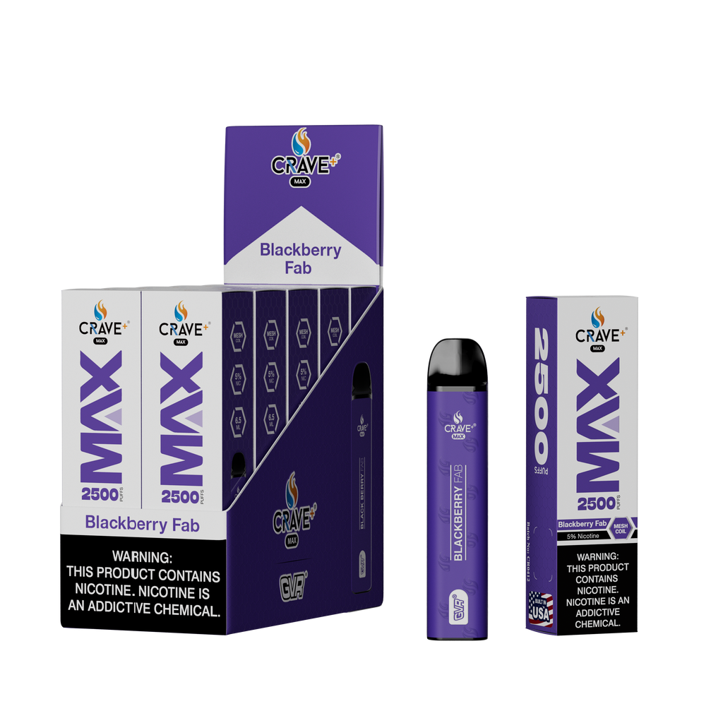 Crave Max Mesh Coil 2500 Puffs Disposable Vape