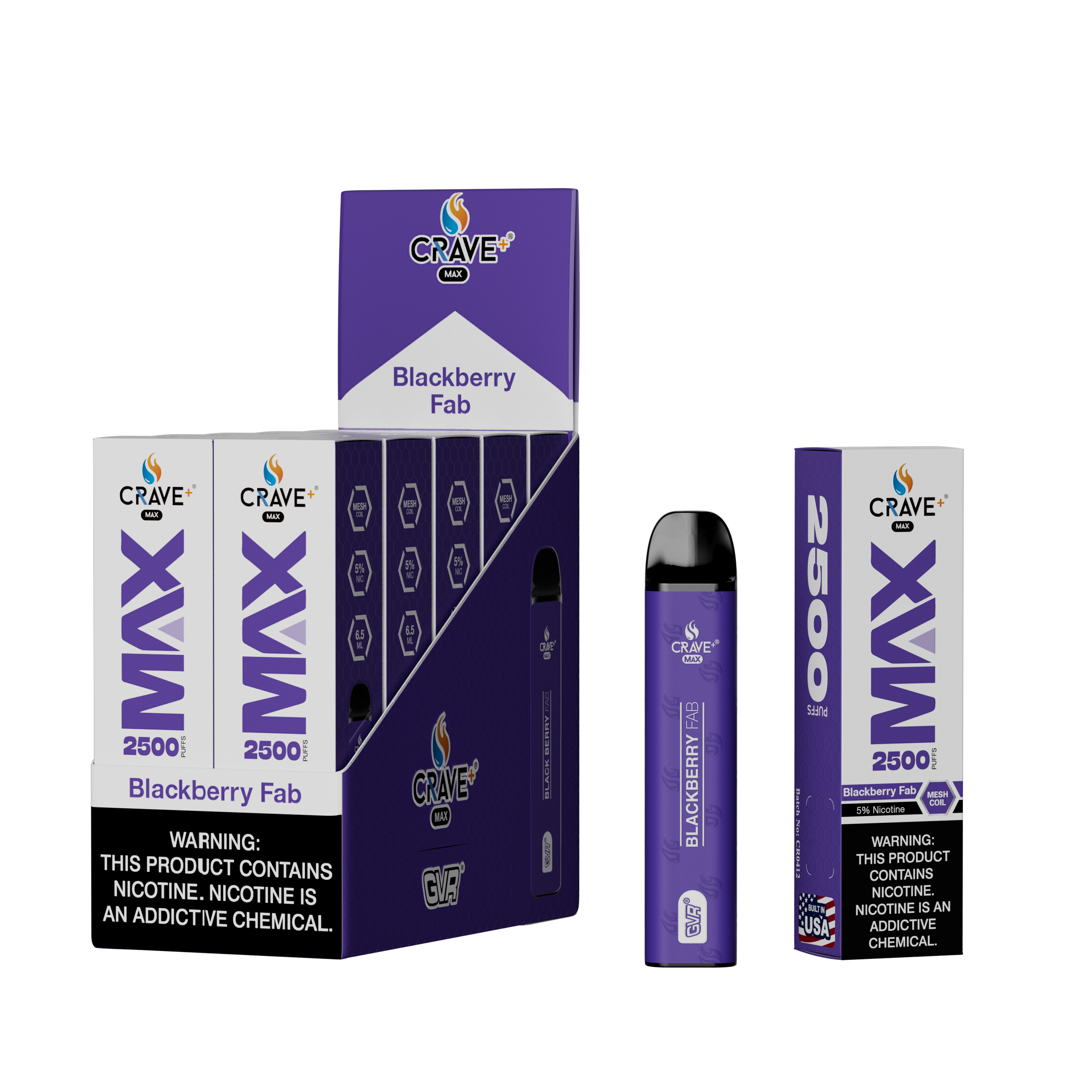 Crave Max Mesh Coil 2500 Puffs Disposable Vape