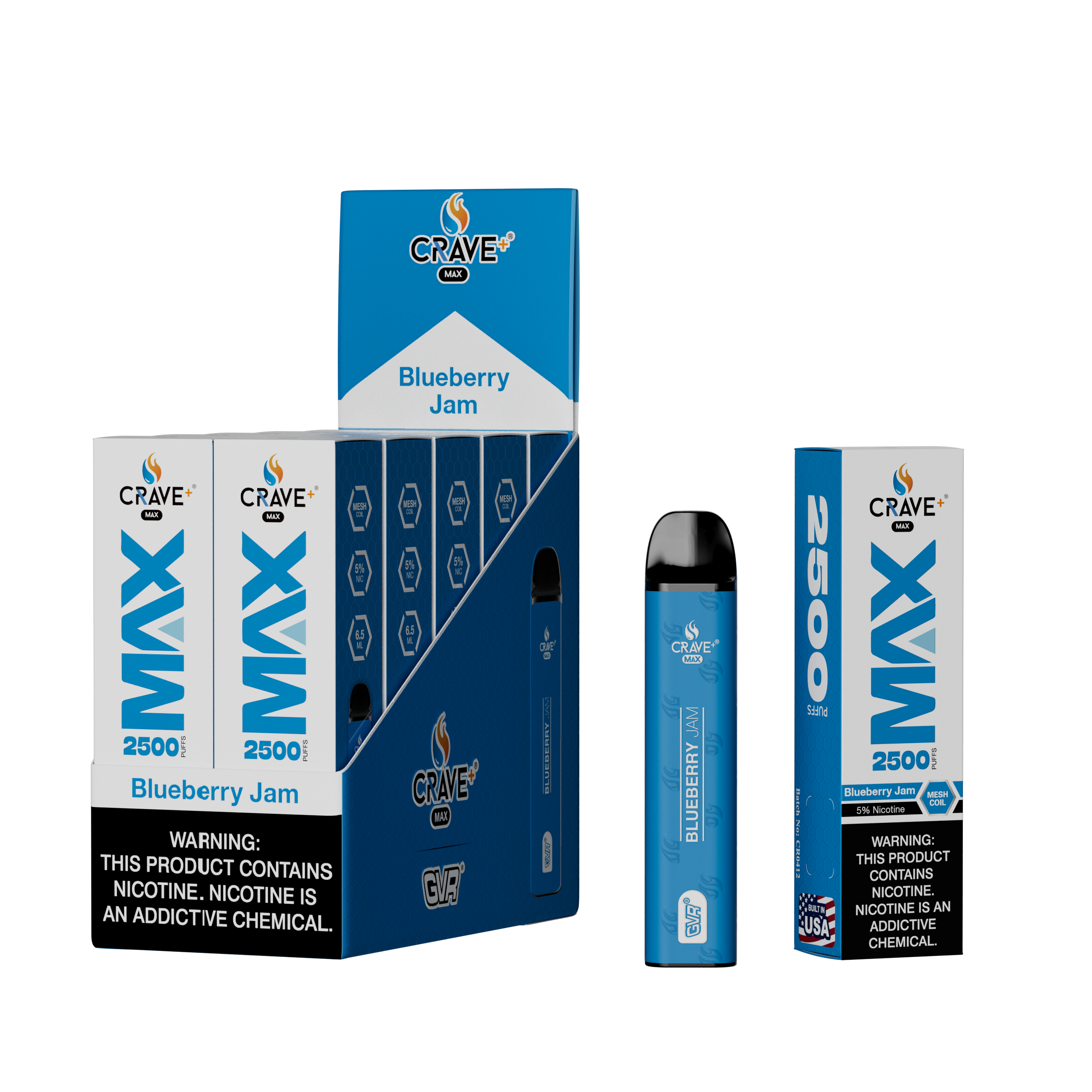 Crave Max Mesh Coil 2500 Puffs Disposable Vape