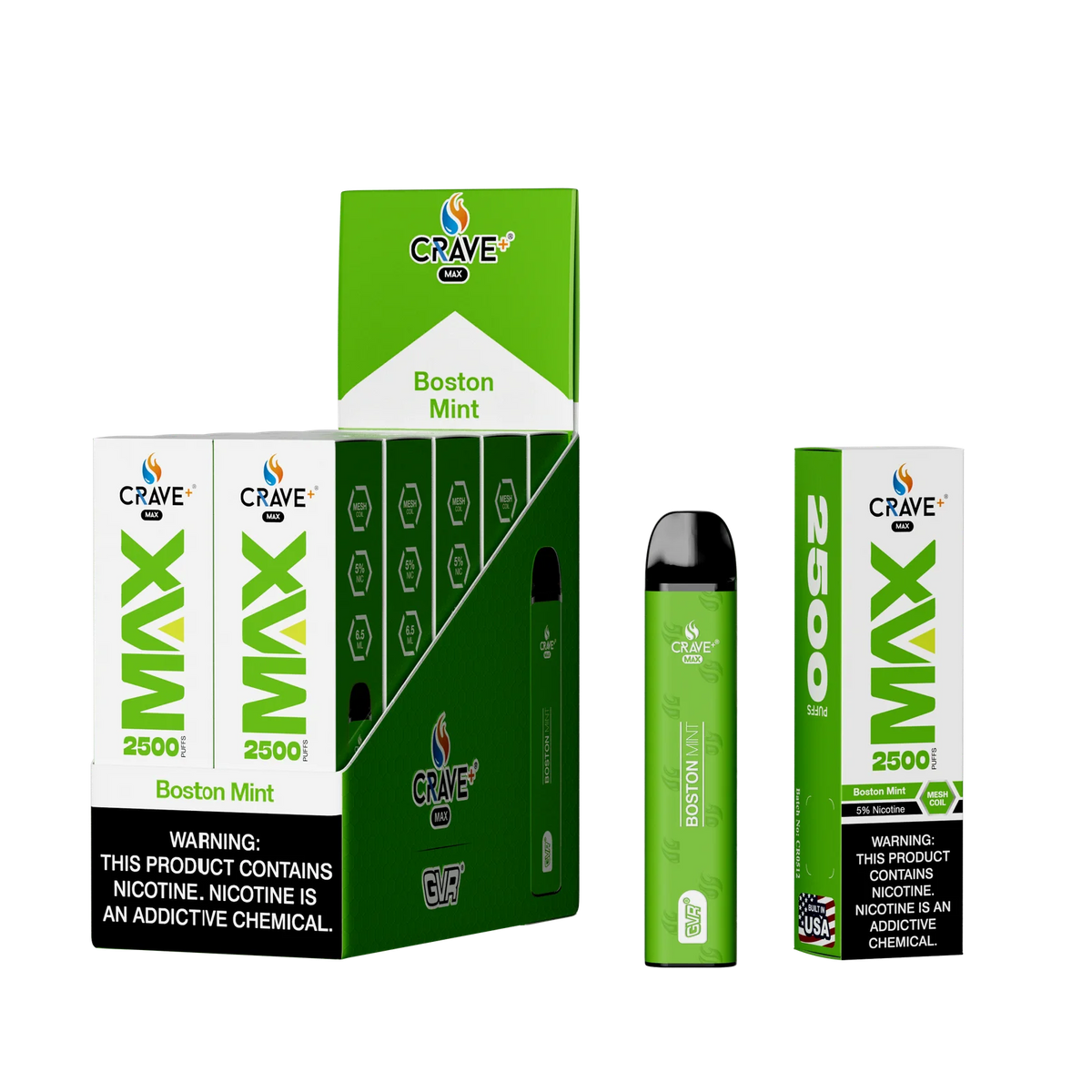 Crave Max Mesh Coil 2500 Puffs Disposable Vape