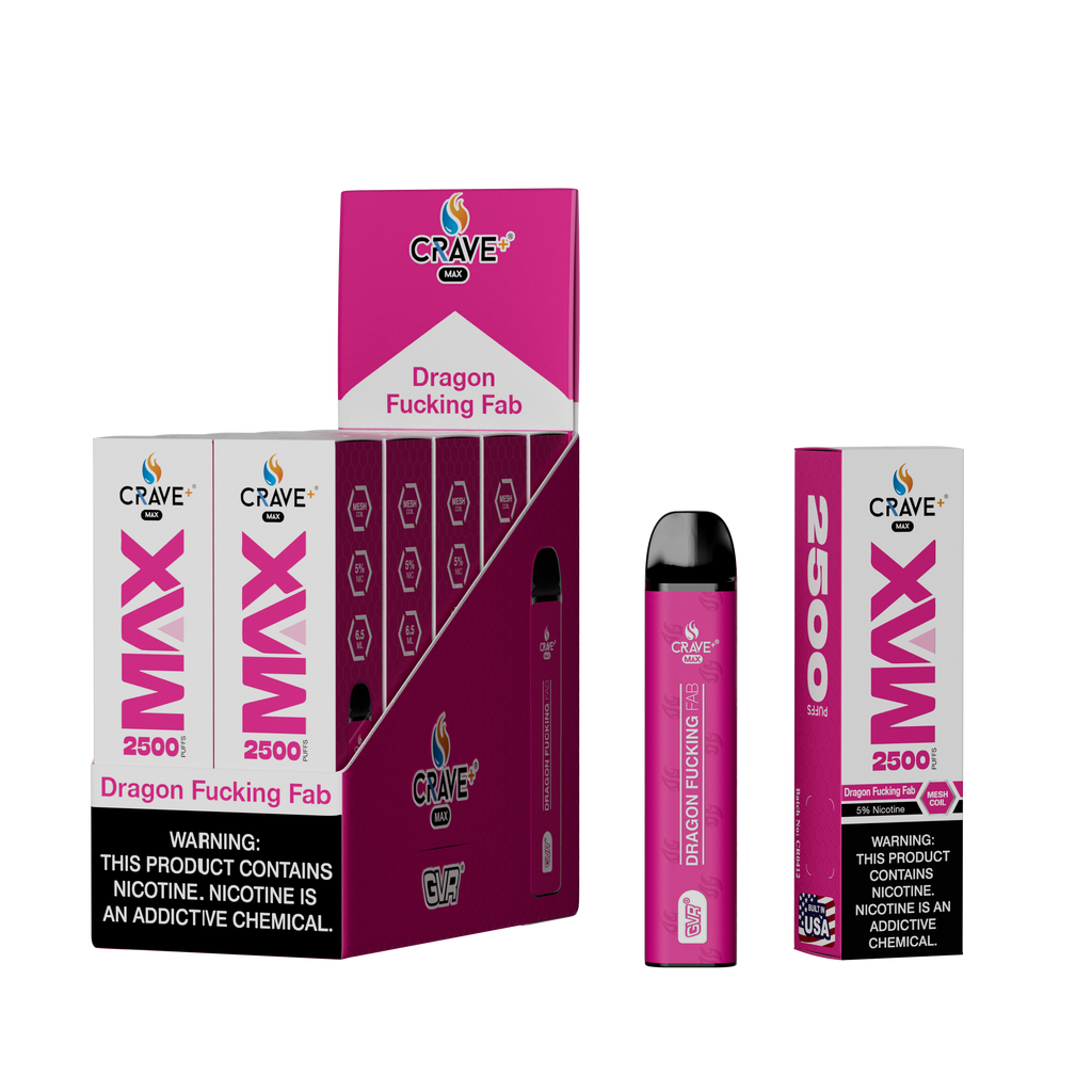 Crave Max Mesh Coil 2500 Puffs Disposable Vape