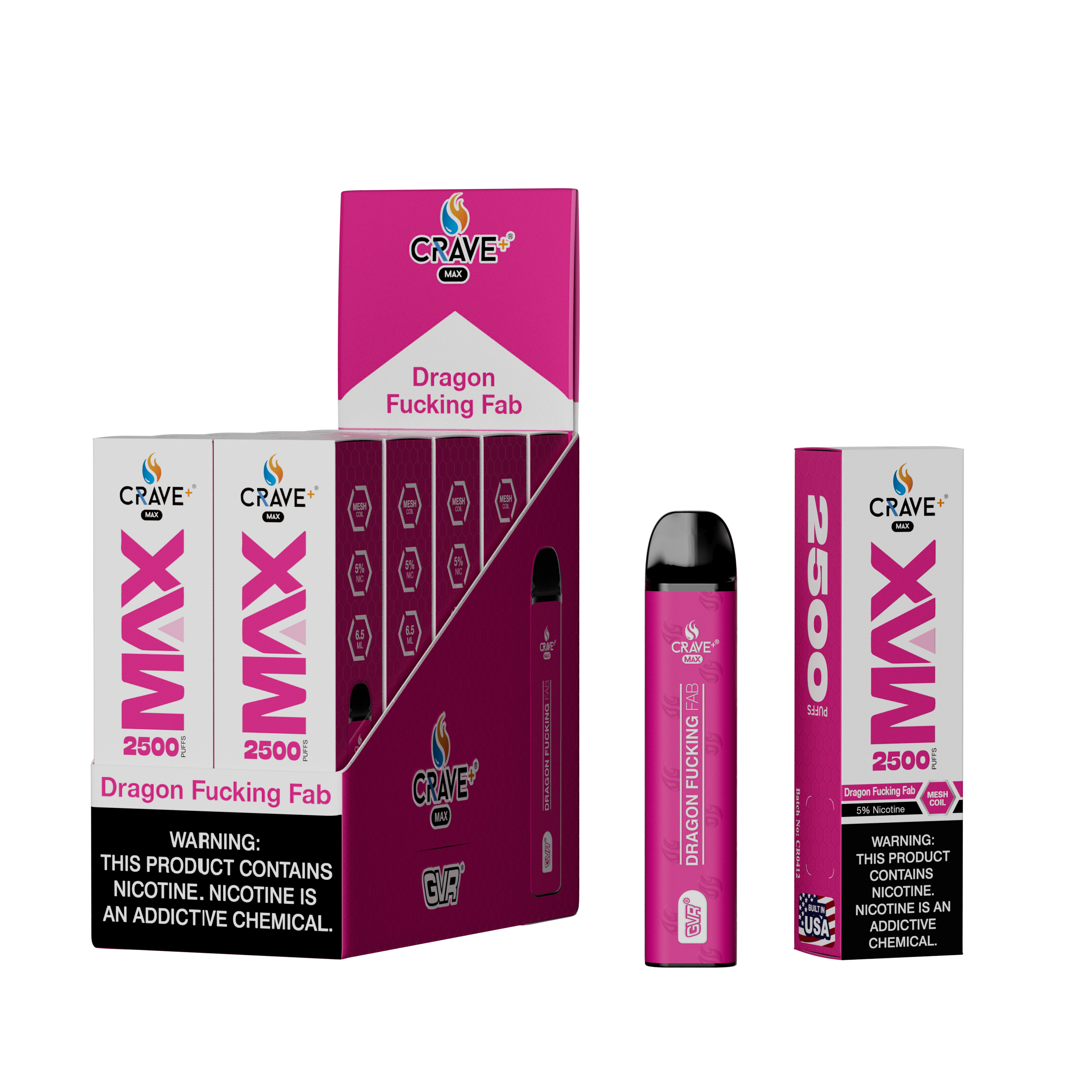 Crave Max Mesh Coil 2500 Puffs Disposable Vape
