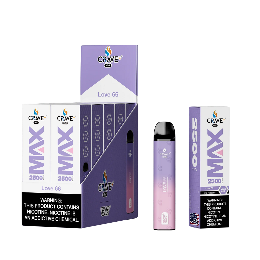 Crave Max Mesh Coil 2500 Puffs Disposable Vape