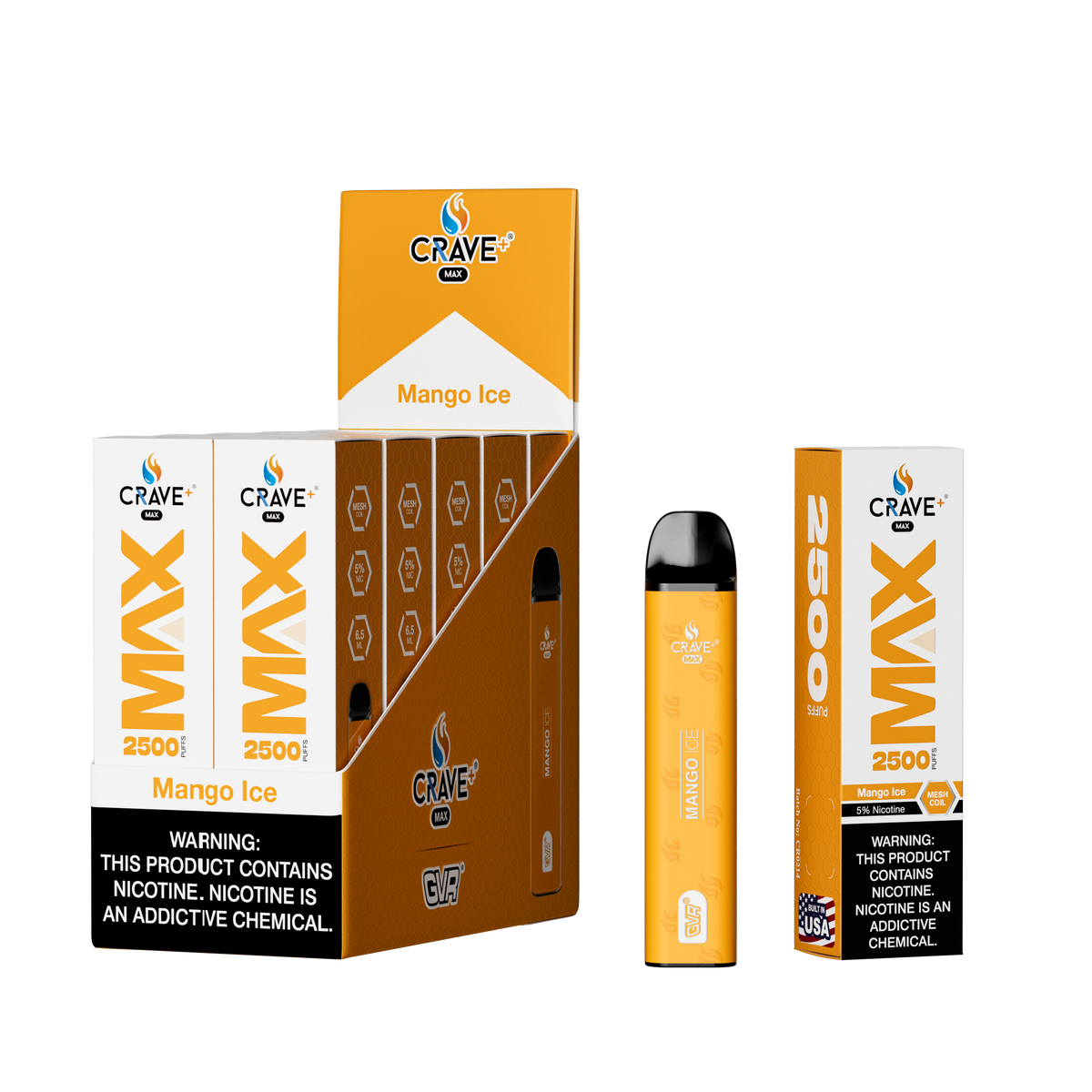 Crave Max Mesh Coil 2500 Puffs Disposable Vape
