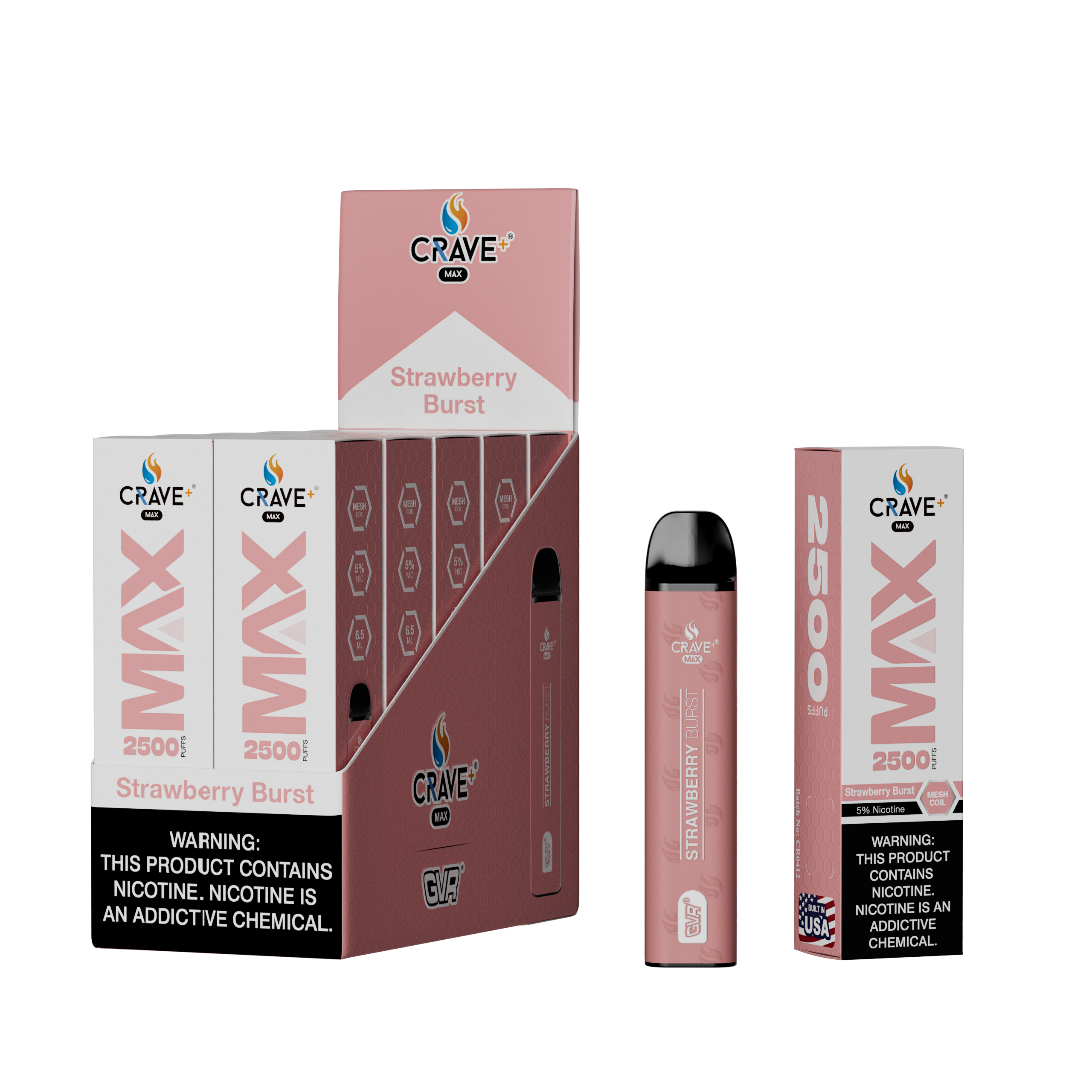 Crave Max Mesh Coil 2500 Puffs Disposable Vape