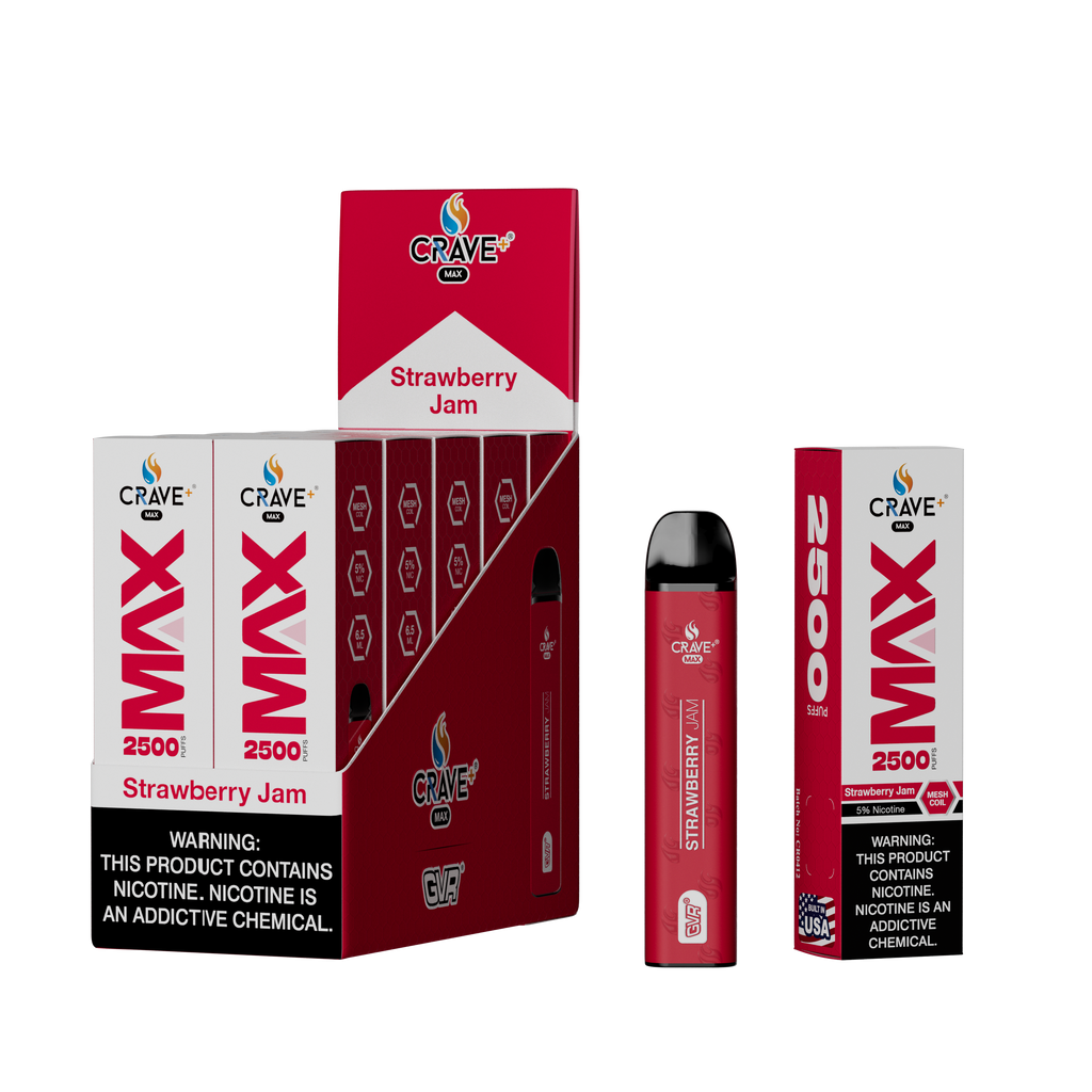 Crave Max Mesh Coil 2500 Puffs Disposable Vape