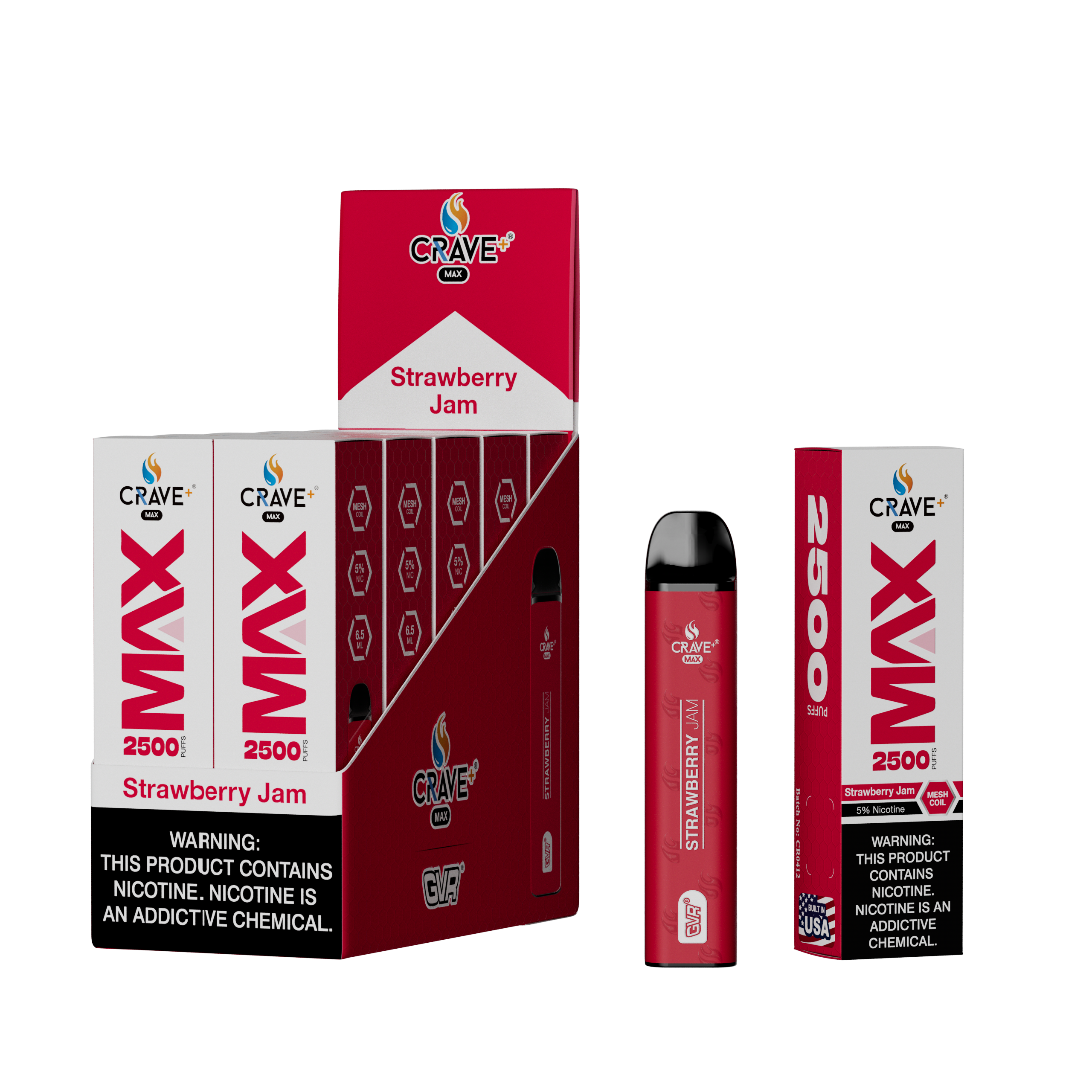 Crave Max Mesh Coil 2500 Puffs Disposable Vape