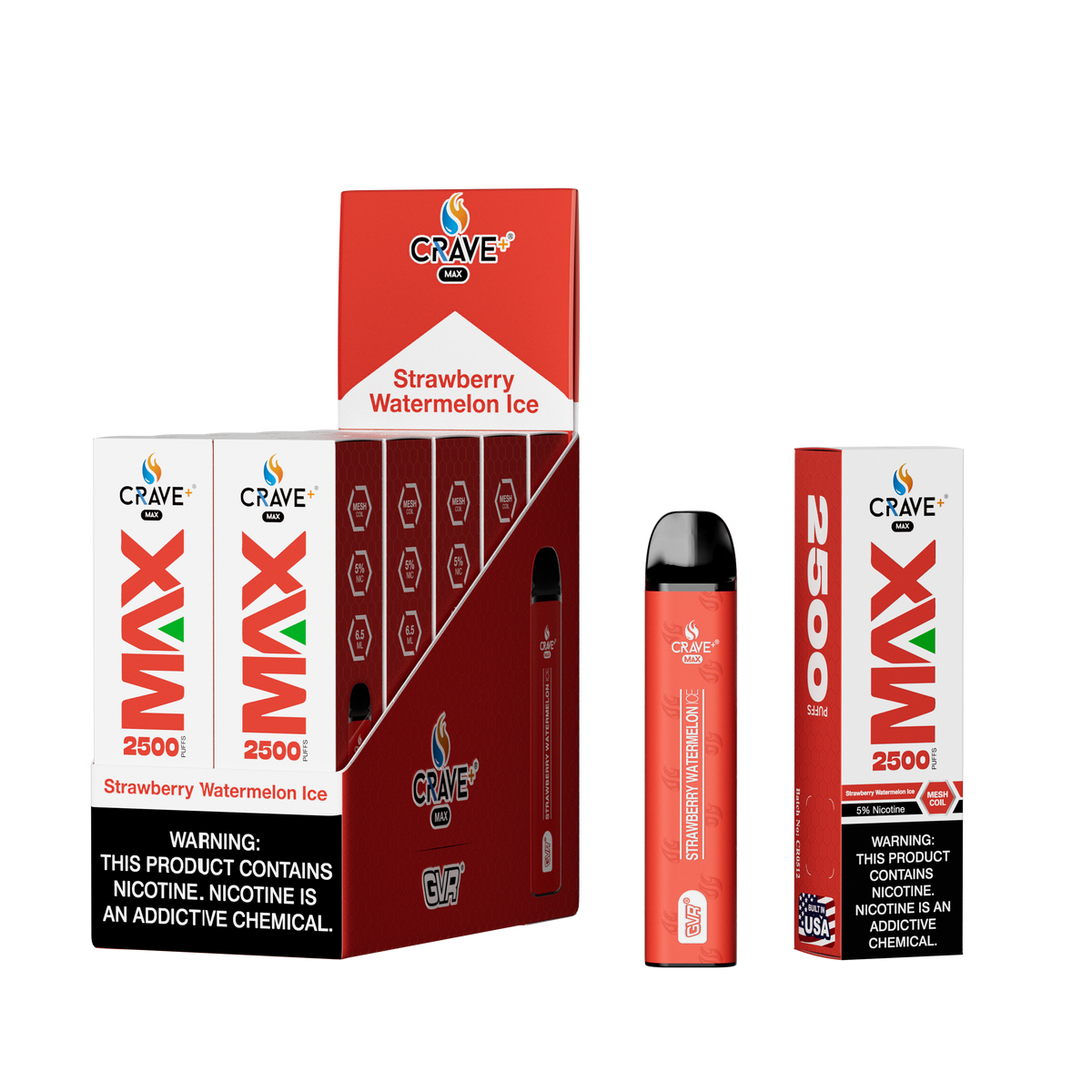 Crave Max Mesh Coil 2500 Puffs Disposable Vape