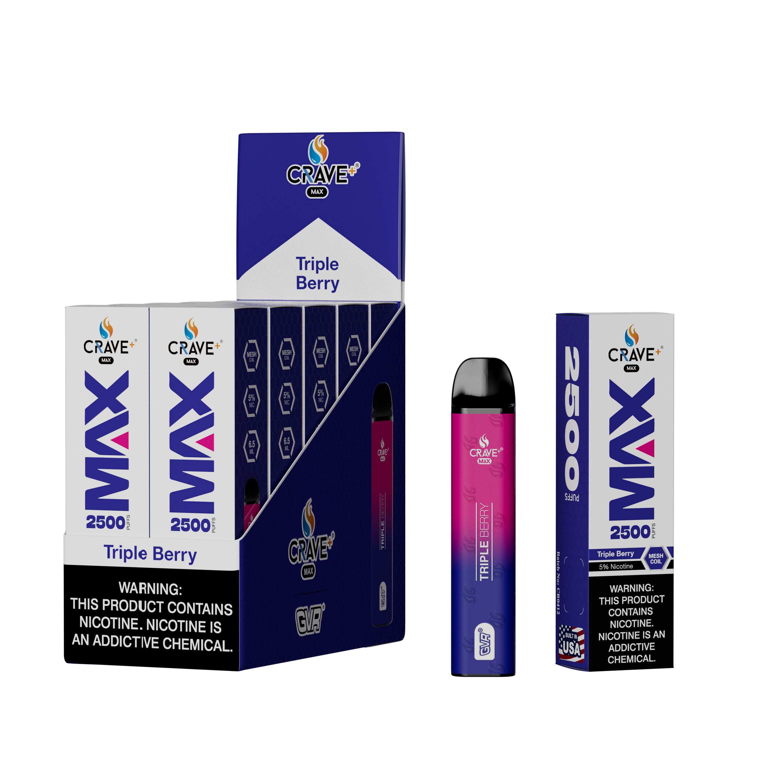Crave Max Mesh Coil 2500 Puffs Disposable Vape