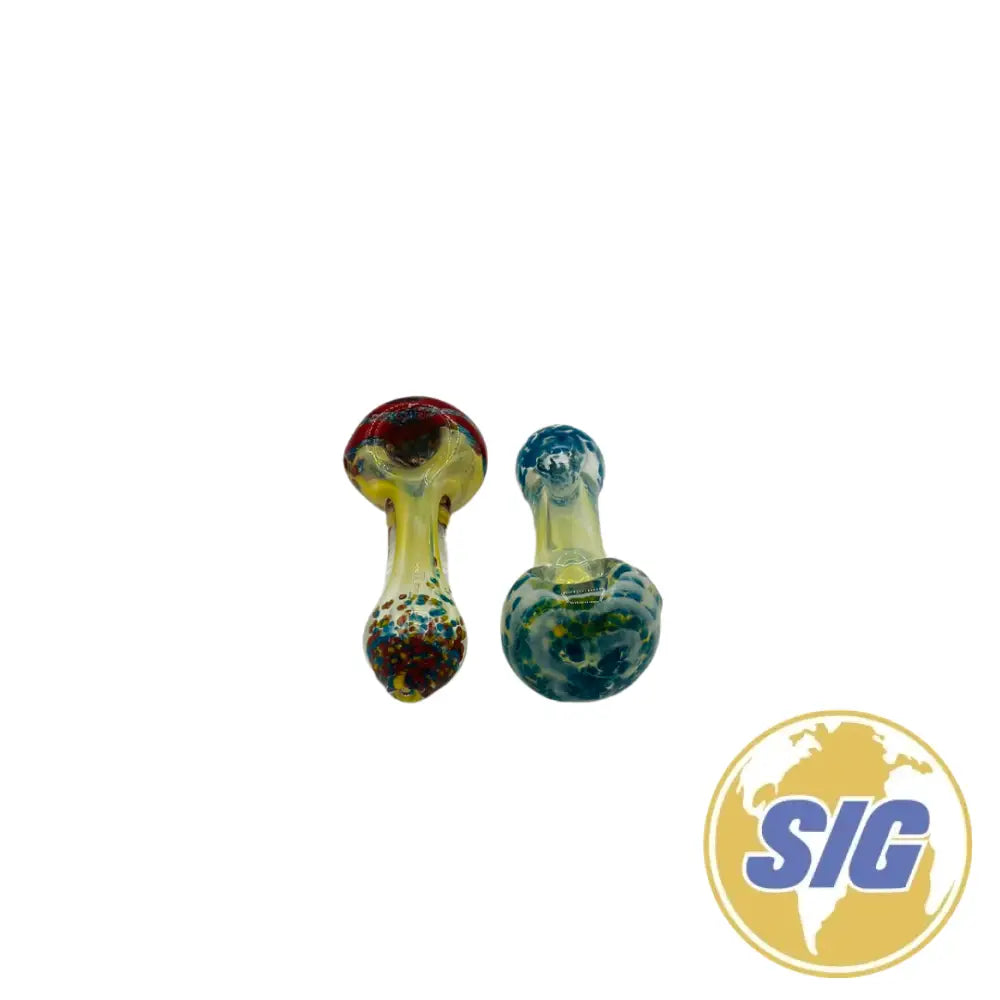 Assorted Frit Swirl Hand Pipe |REF: HP 182|