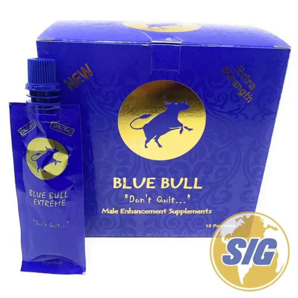 BLUE BULL EXTREME - MALE ENHANCEMENT SUPPLEMENTS - 15 POUCHES - EXTRA STRENGTH (Copy)