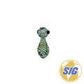 Blue Criss Cross Hand Pipe |REF: HP 189|