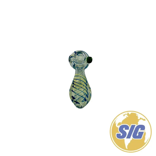 Blue Criss Cross Hand Pipe |REF: HP 189|