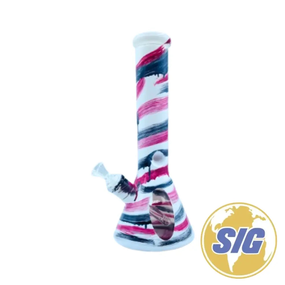 Camo Pattern Beaker Water Pipe |REF: RG 245| - Red