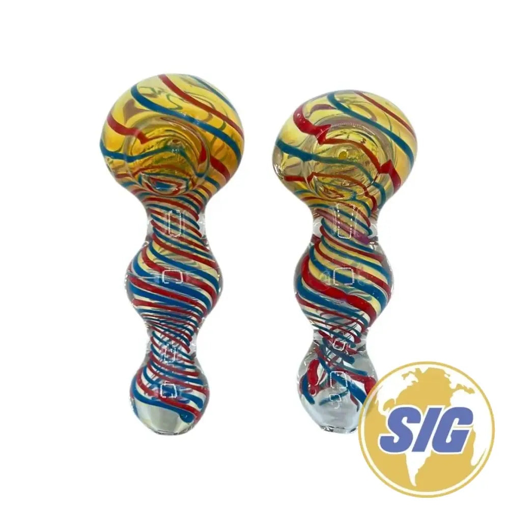 Carnival Glass Hand Pipe |REF: HP 025|
