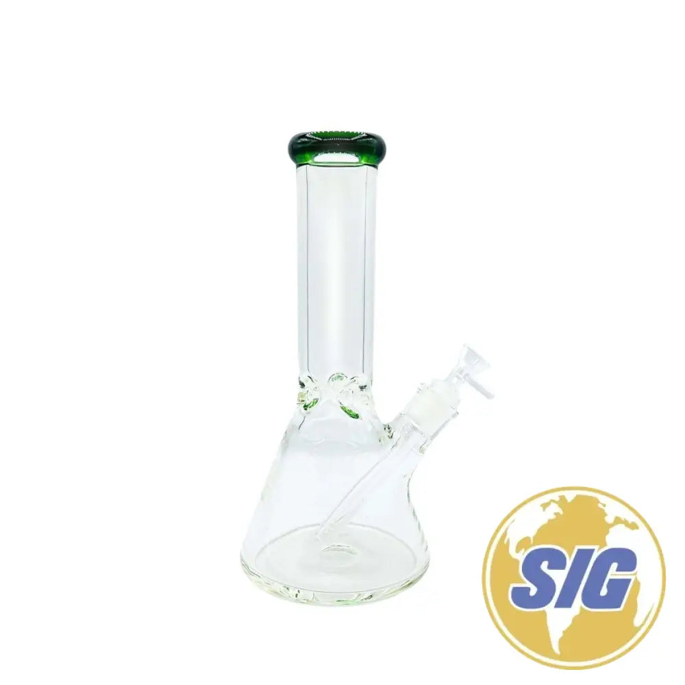 Classic Clear Water Pipe - Beaker / 12’’ / Green