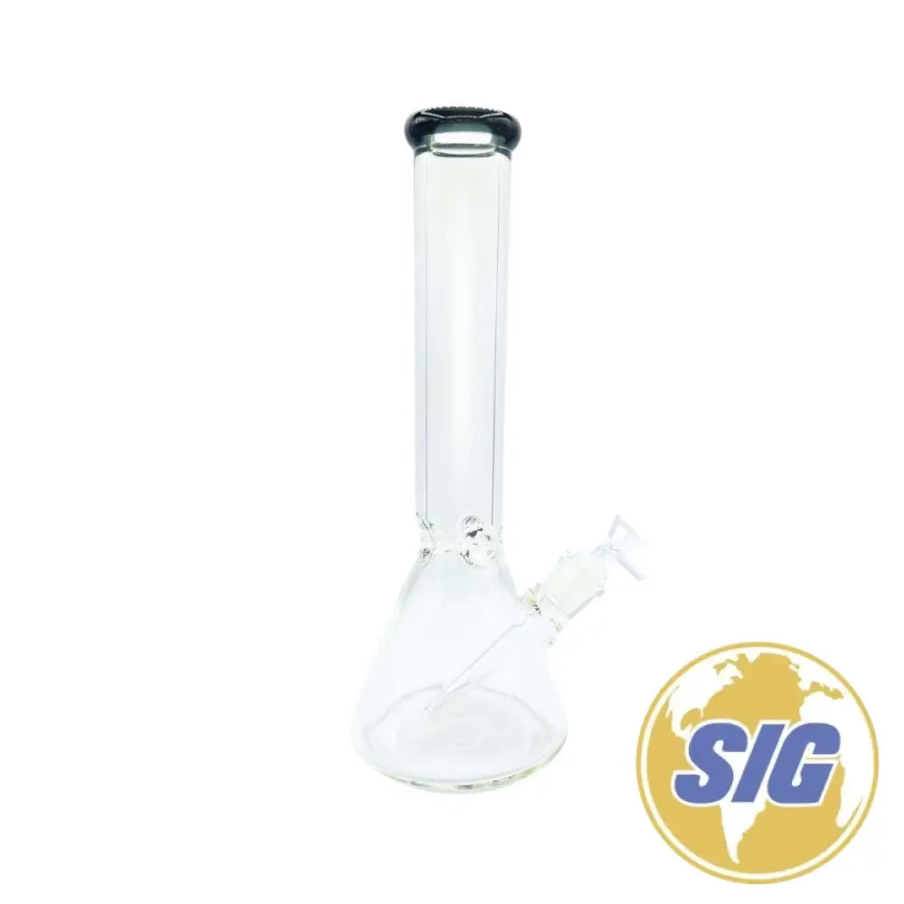Classic Clear Water Pipe - Beaker / 14’’ / Black