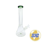 Classic Clear Water Pipe - Beaker / 14’’ / Green