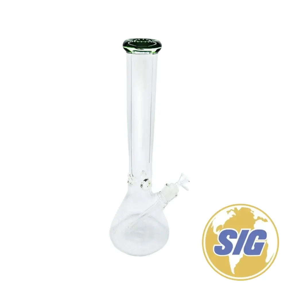 Classic Clear Water Pipe - Beaker / 16’’ / Green