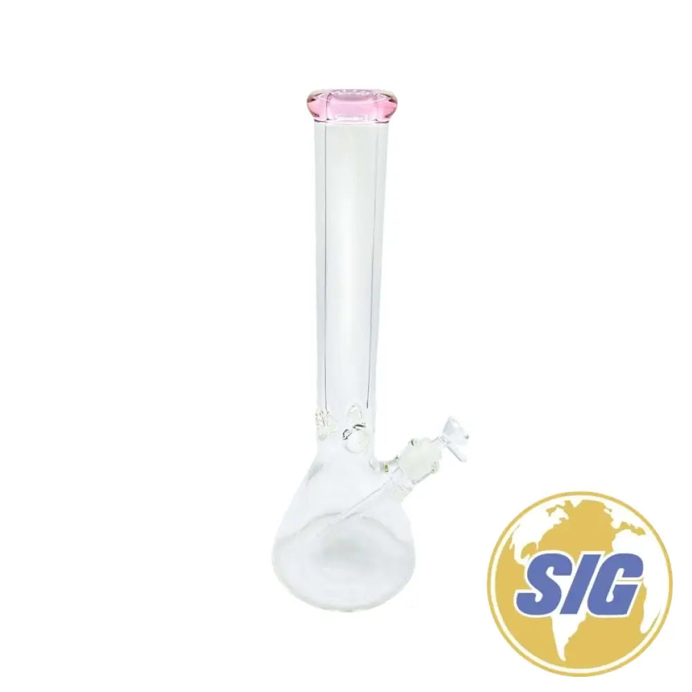 Classic Clear Water Pipe - Beaker / 16’’ / Milky Blue