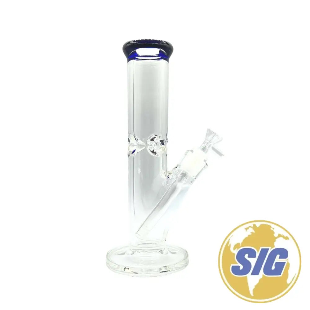 Classic Clear Water Pipe - Straight / 12’’ / Blue