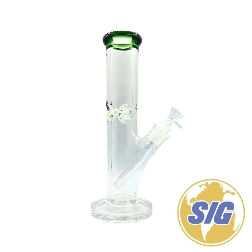 Classic Clear Water Pipe - Straight / 12’’ / Green