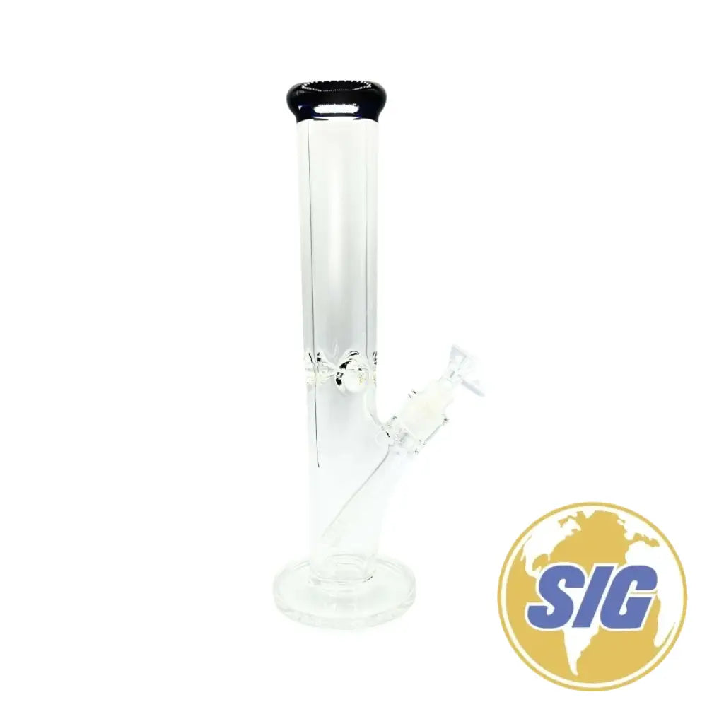 Classic Clear Water Pipe - Straight / 14’’ / Blue