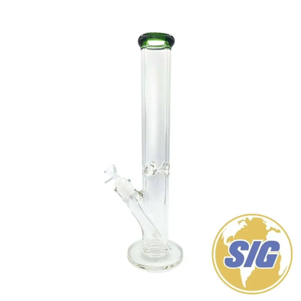 Classic Clear Water Pipe - Straight / 16’’ / Green