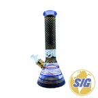 Colored Accents Beaker Water Pipe |Ref: RG 231| - Purple