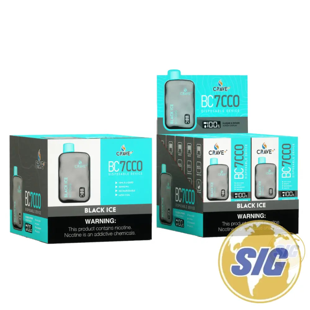 Crave BC7000 Disposable Vape - Black Ice