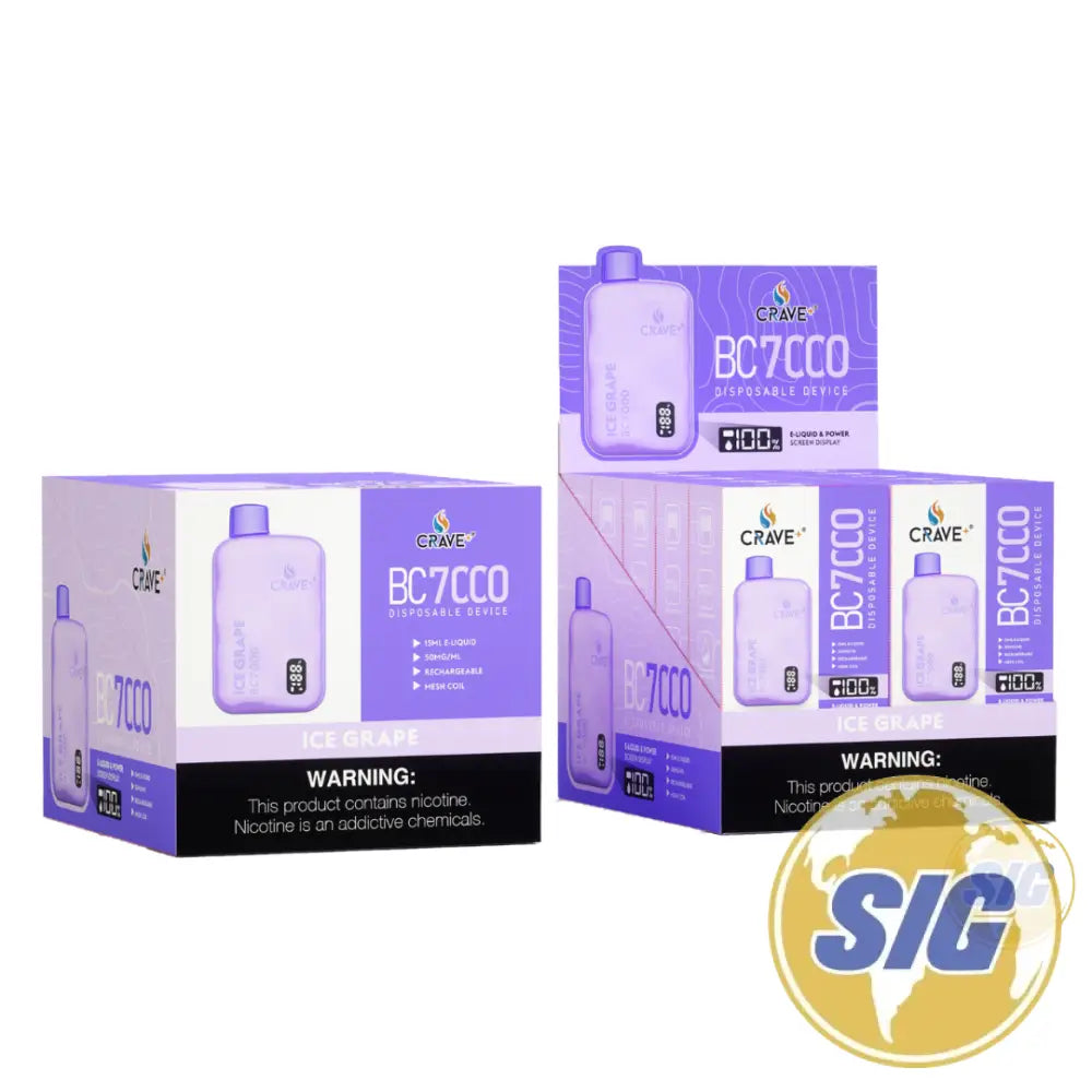 Crave BC7000 Disposable Vape - Ice Grape