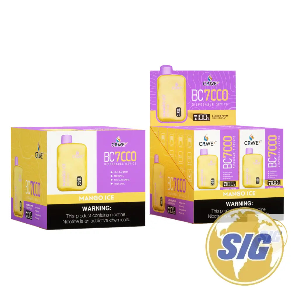 Crave BC7000 Disposable Vape - Mango Ice