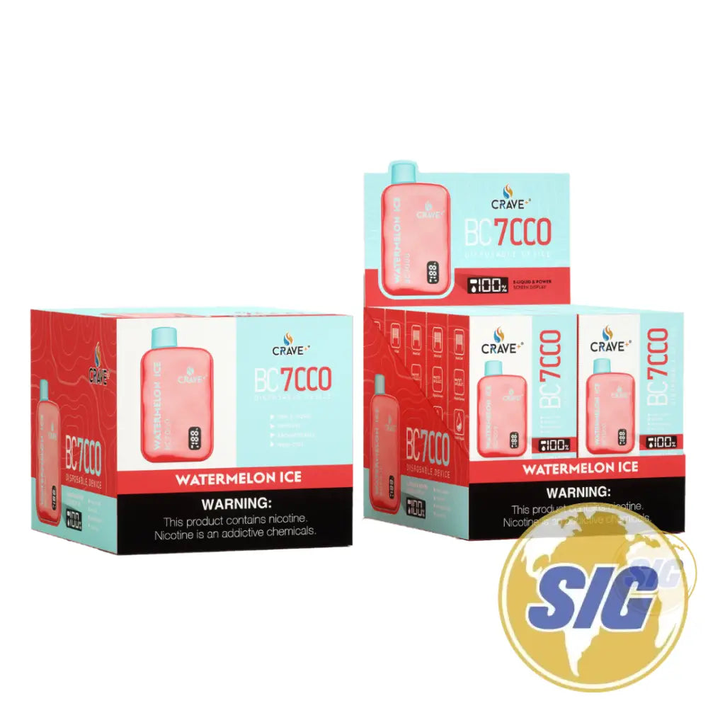 Crave BC7000 Disposable Vape - Watermelon Ice