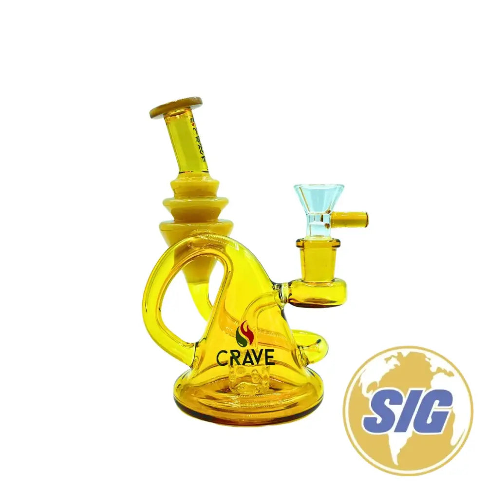 Crave Futuristic Twist Water Pipe |REF: C-RL 2353| - Yellow