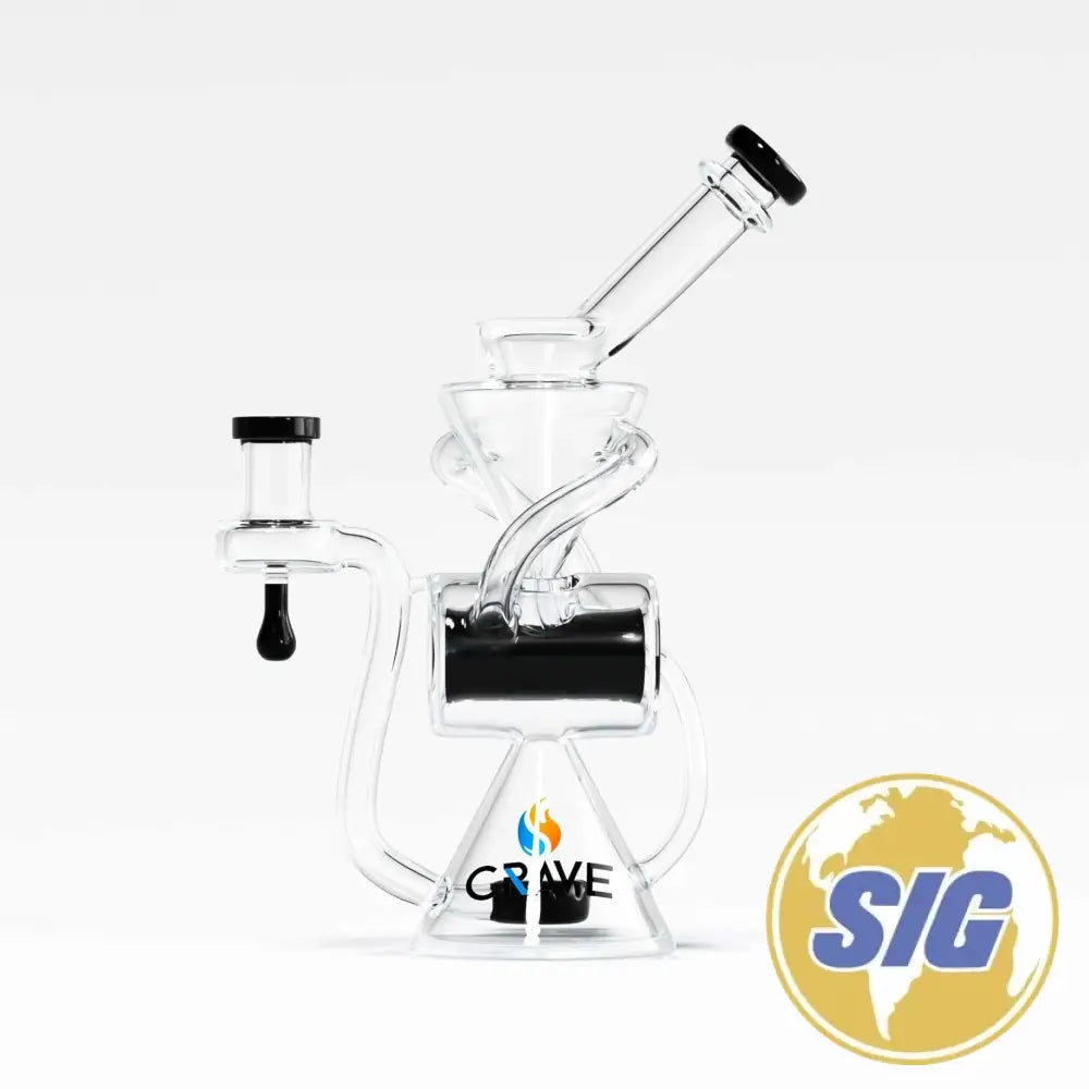 Crave Glass Barrel Recycler |REF: WP CRO 1329| - Black
