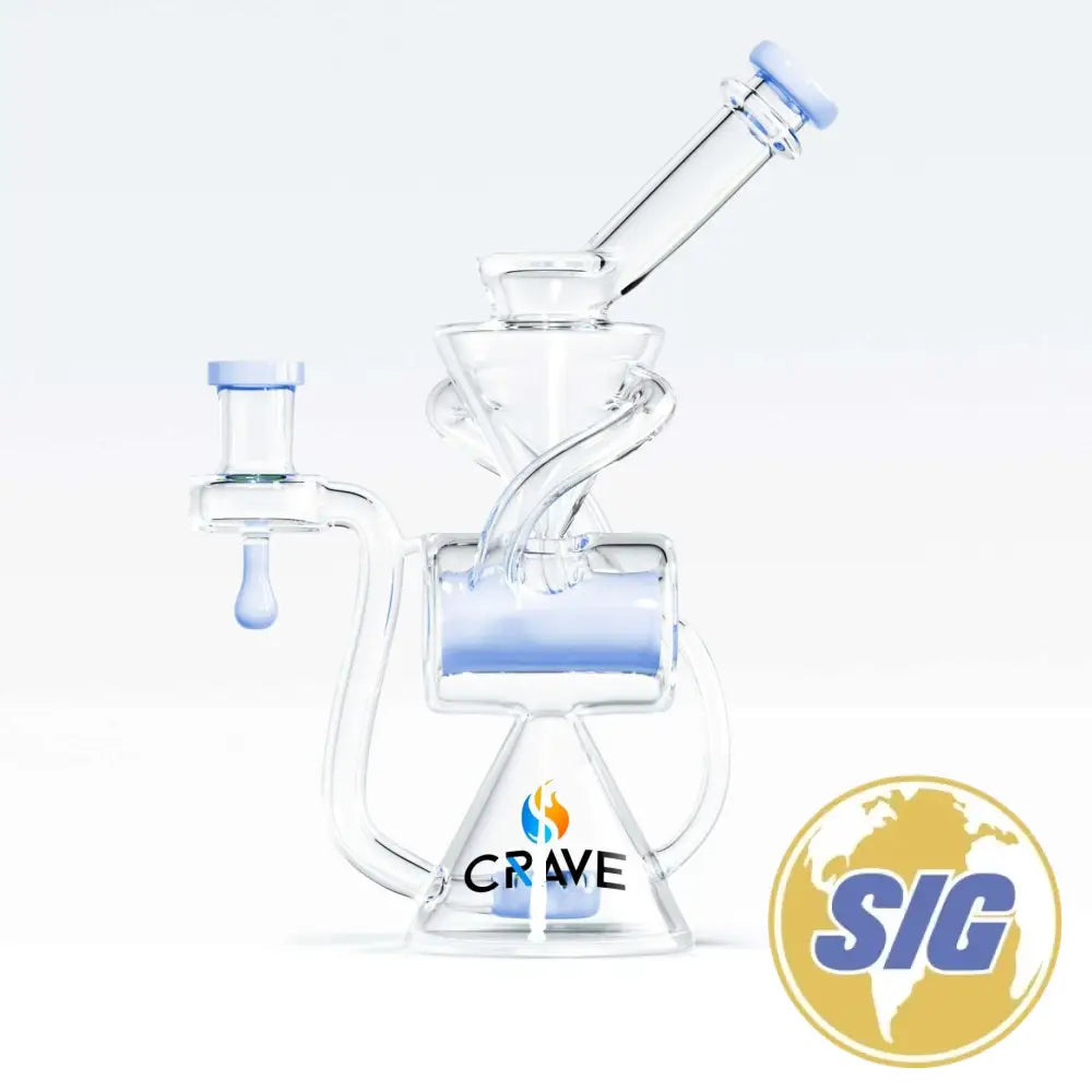 Crave Glass Barrel Recycler |REF: WP CRO 1329| - Blue