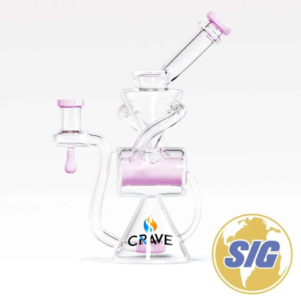Crave Glass Barrel Recycler |REF: WP CRO 1329| - Pink