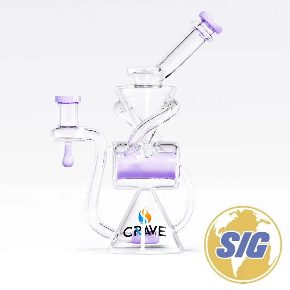 Crave Glass Barrel Recycler |REF: WP CRO 1329| - Purple