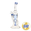 Crave Glass Chamber Water Pipe |REF: C-RO 2270| - Blue-D