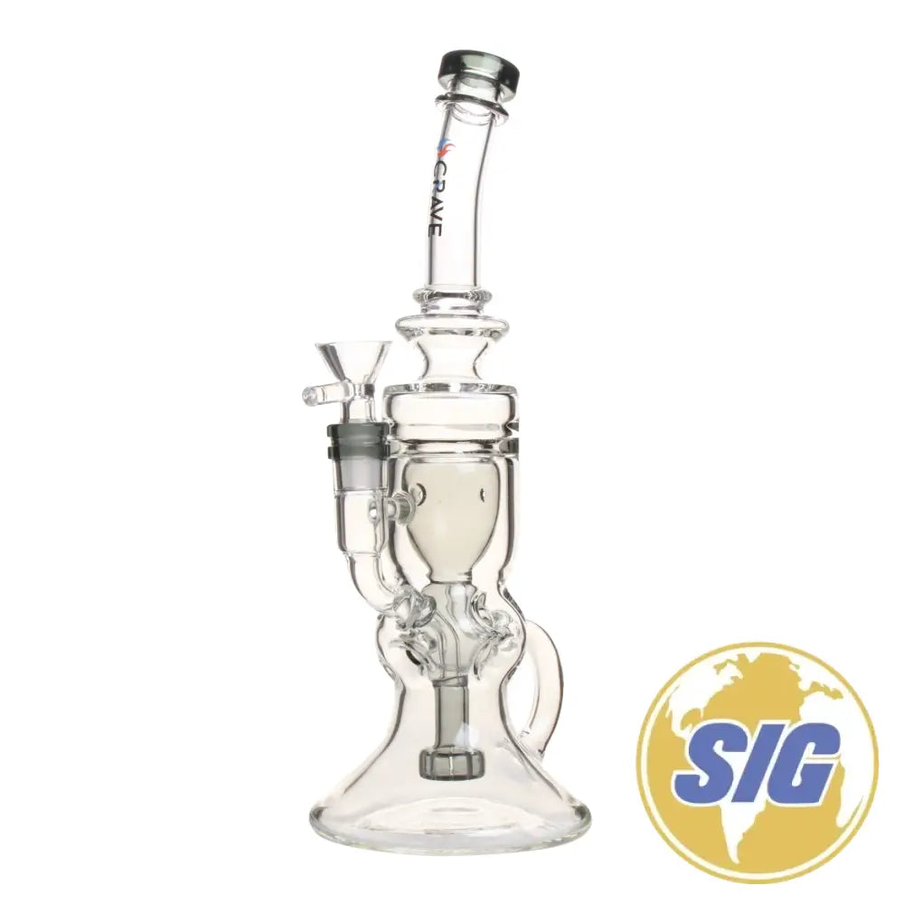 Crave Glass Chamber Water Pipe |REF: C-RO 2270| - Grey
