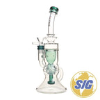 Crave Glass Chamber Water Pipe |REF: C-RO 2270| - Teal