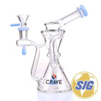 Crave Glass Circ Perc Recycler |REF: WP CRO 1331| - Blue